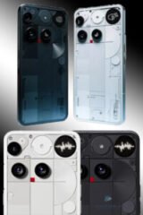 Detailed specifications table for Nothing Phone (3) showing chipset, RAM, storage, and battery details.