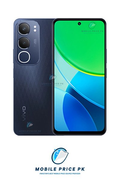 vivo Y29 smartphone in Aurora Blue, showcasing its sleek design and display.