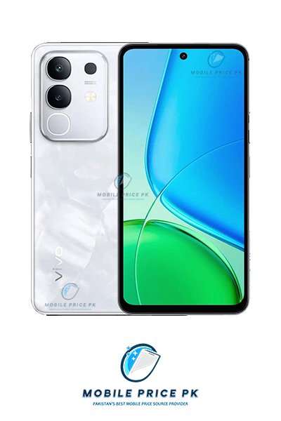 vivo Y29 4G smartphone in Diamond Black, front and back view showing its design