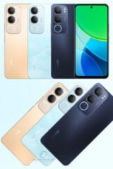 vivo Y29 smartphone in Aurora Blue, showcasing its sleek design and display, Official retail box of the vivo Y29 available in Pakistan, vivo Y29 in Karachi Lahore Islamabad, vivo Y29 launch date,