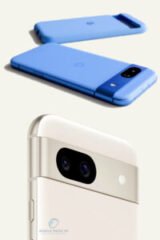 Size and display comparison between Google Pixel 8a and Samsung Galaxy A55.