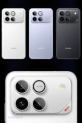 Honor Win back camera setup and smartphone design close view,