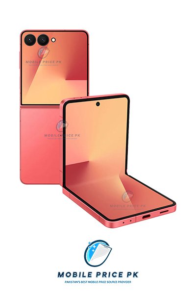 Samsung Galaxy Z Flip7 showing the front display in Jet Black color - Price in Pakistan 2026,